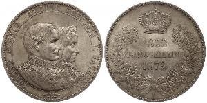 1 Thaler Royaume de Saxe (1806 - 1918) Argent Jean Ier de Saxe (1801-1873)