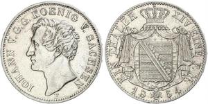 1 Thaler Royaume de Saxe (1806 - 1918) Argent Jean Ier de Saxe (1801-1873)