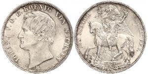 1 Thaler Royaume de Saxe (1806 - 1918) Argent Jean Ier de Saxe (1801-1873)