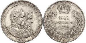 1 Thaler Royaume de Saxe (1806 - 1918) Argent Jean Ier de Saxe (1801-1873)