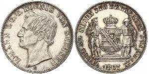 1 Thaler Royaume de Saxe (1806 - 1918) Argent Jean Ier de Saxe (1801-1873)