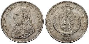 1 Thaler Royaume de Saxe (1806 - 1918) Argent Frédéric-Auguste Ier de Saxe