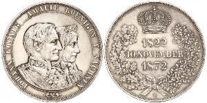 1 Thaler Royaume de Saxe (1806 - 1918) Argent Jean Ier de Saxe (1801-1873)