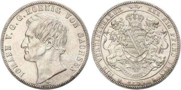 1 Thaler Royaume de Saxe (1806 - 1918) Argent Jean Ier de Saxe (1801-1873)