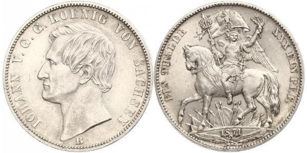 1 Thaler Royaume de Saxe (1806 - 1918) Argent Jean Ier de Saxe (1801-1873)