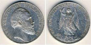 1 Thaler Royaume de Wurtemberg (1806-1918) Argent Charles Ier de Wurtemberg