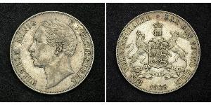 1 Thaler Royaume de Wurtemberg (1806-1918) Argent Guillaume Ier de Wurtemberg