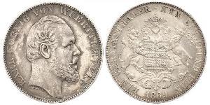 1 Thaler Royaume de Wurtemberg (1806-1918) Argent Charles Ier de Wurtemberg