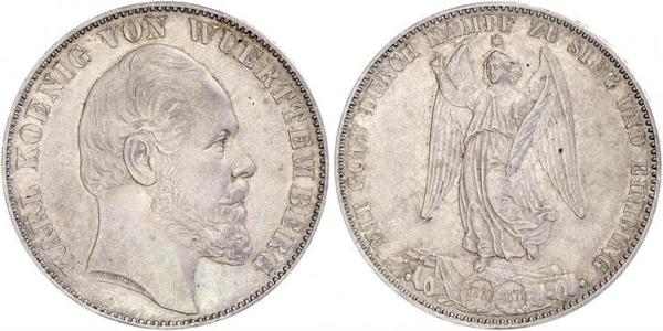 1 Thaler Royaume de Wurtemberg (1806-1918) Argent Charles Ier de Wurtemberg