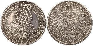 1 Thaler Saint-Empire romain germanique (962-1806) Argent Léopold Ier de Habsbourg(1640-1705)