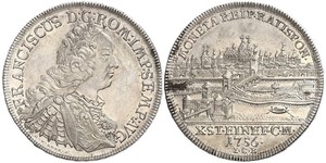 1 Thaler Saint-Empire romain germanique (962-1806) Argent François Ier du Saint-Empire(1708-1765)