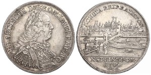 1 Thaler Saint-Empire romain germanique (962-1806) Argent François Ier du Saint-Empire(1708-1765)