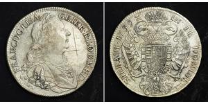 1 Thaler Saint-Empire romain germanique (962-1806) Argent François Ier du Saint-Empire(1708-1765)