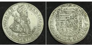 1 Thaler Saint-Empire romain germanique (962-1806) Argent Ferdinand II du Saint-Empire(1578 -1637)