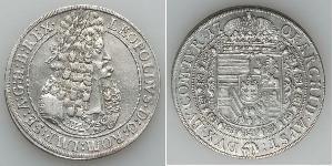 1 Thaler Saint-Empire romain germanique (962-1806) Argent Léopold Ier de Habsbourg(1640-1705)