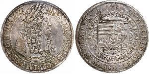 1 Thaler Saint-Empire romain germanique (962-1806) Argent Léopold Ier de Habsbourg(1640-1705)