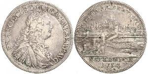 1 Thaler Saint-Empire romain germanique (962-1806) Argent François Ier du Saint-Empire(1708-1765)
