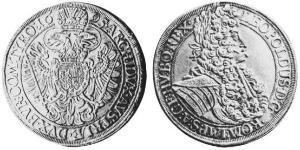 1 Thaler Saint-Empire romain germanique (962-1806) Argent Léopold Ier de Habsbourg(1640-1705)
