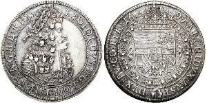 1 Thaler Saint-Empire romain germanique (962-1806) Argent Léopold Ier de Habsbourg(1640-1705)