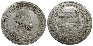 1 Thaler Saint-Empire romain germanique (962-1806) Argent Rodolphe II du Saint-Empire (1552 - 1612)