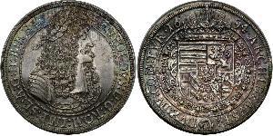 1 Thaler Saint-Empire romain germanique (962-1806) Argent Léopold Ier de Habsbourg(1640-1705)