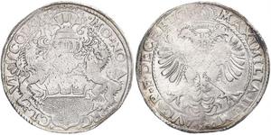 1 Thaler Saint-Empire romain germanique (962-1806) Argent Maximilien II du Saint-Empire(1527- 1576)
