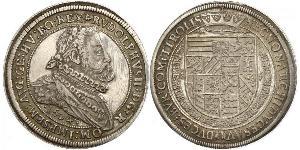 1 Thaler Saint-Empire romain germanique (962-1806) Argent Rodolphe II du Saint-Empire (1552 - 1612)