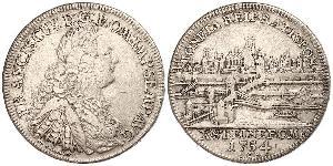1 Thaler Saint-Empire romain germanique (962-1806) Argent François Ier du Saint-Empire(1708-1765)