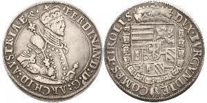 1 Thaler Saint-Empire romain germanique (962-1806) Argent Ferdinand II du Saint-Empire(1578 -1637)