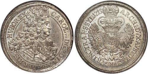 1 Thaler Saint-Empire romain germanique (962-1806) Argent Charles VI du Saint-Empire (1685-1740)