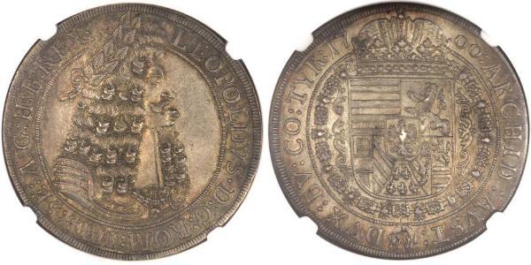 1 Thaler Saint-Empire romain germanique (962-1806) Argent Léopold Ier de Habsbourg(1640-1705)