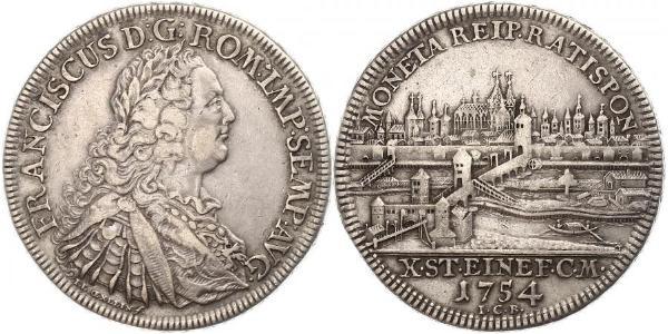 1 Thaler Saint-Empire romain germanique (962-1806) Argent François Ier du Saint-Empire(1708-1765)