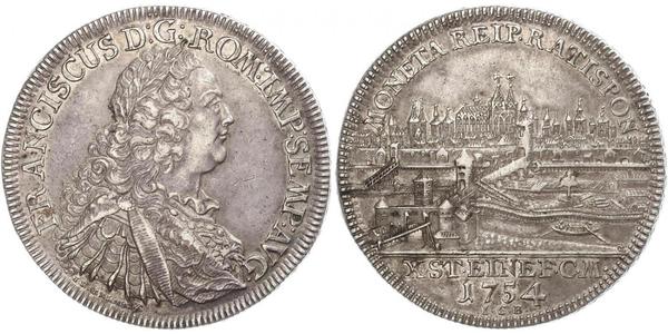 1 Thaler Saint-Empire romain germanique (962-1806) Argent François Ier du Saint-Empire(1708-1765)