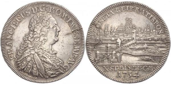 1 Thaler Saint-Empire romain germanique (962-1806) Argent François Ier du Saint-Empire(1708-1765)