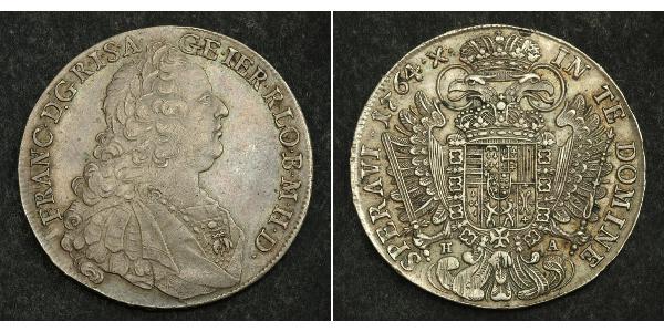 1 Thaler Saint-Empire romain germanique (962-1806) Argent François Ier du Saint-Empire(1708-1765)