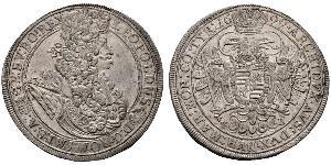 1 Thaler Saint-Empire romain germanique (962-1806) / Hongrie Argent Léopold Ier de Habsbourg(1640-1705)