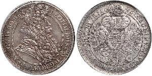 1 Thaler Saint-Empire romain germanique (962-1806) / Hongrie Argent Léopold Ier de Habsbourg(1640-1705)