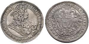 1 Thaler Saint-Empire romain germanique (962-1806) / Hongrie Argent Léopold Ier de Habsbourg(1640-1705)