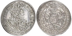 1 Thaler Saint-Empire romain germanique (962-1806) / Hongrie Argent Léopold Ier de Habsbourg(1640-1705)