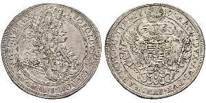 1 Thaler Saint-Empire romain germanique (962-1806) / Hongrie Argent Léopold Ier de Habsbourg(1640-1705)