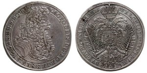 1 Thaler Saint-Empire romain germanique (962-1806) / Hongrie Argent Léopold Ier de Habsbourg(1640-1705)