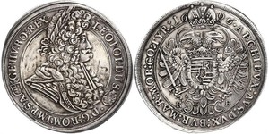 1 Thaler Saint-Empire romain germanique (962-1806) / Hongrie Argent Léopold Ier de Habsbourg(1640-1705)