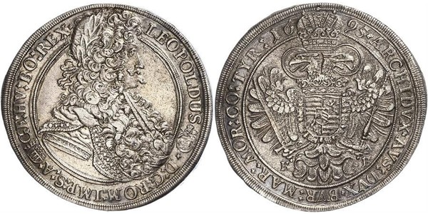 1 Thaler Saint-Empire romain germanique (962-1806) / Hongrie Argent Léopold Ier de Habsbourg(1640-1705)