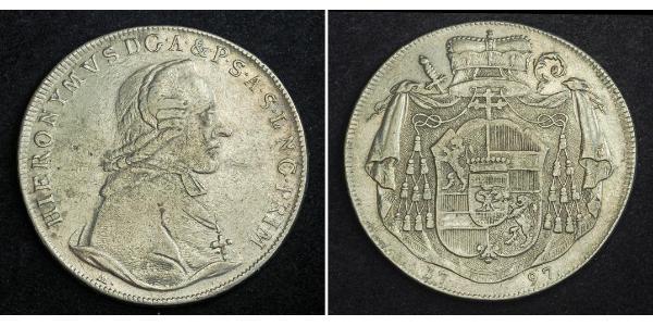 1 Thaler Salzbourg Argent Hieronymus von Colloredo-Mannsfeld (1732 - 1812)