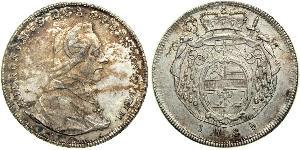 1 Thaler Salzbourg / Ååstenrik Argent Hieronymus von Colloredo-Mannsfeld (1732 - 1812)