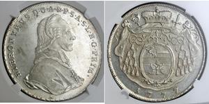 1 Thaler Salzbourg / Ååstenrik Argent Hieronymus von Colloredo-Mannsfeld (1732 - 1812)