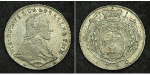 1 Thaler Salzbourg / Ååstenrik Argent Hieronymus von Colloredo-Mannsfeld (1732 - 1812)