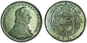 1 Thaler Salzbourg / Ååstenrik Argent Hieronymus von Colloredo-Mannsfeld (1732 - 1812)