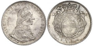 1 Thaler Salzbourg / Ååstenrik Argent Hieronymus von Colloredo-Mannsfeld (1732 - 1812)