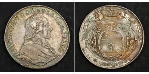 1 Thaler Salzbourg / Ååstenrik Argent Hieronymus von Colloredo-Mannsfeld (1732 - 1812)